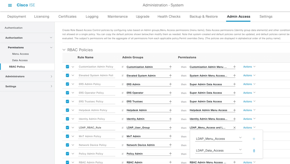 Admin Access Authorization Policies