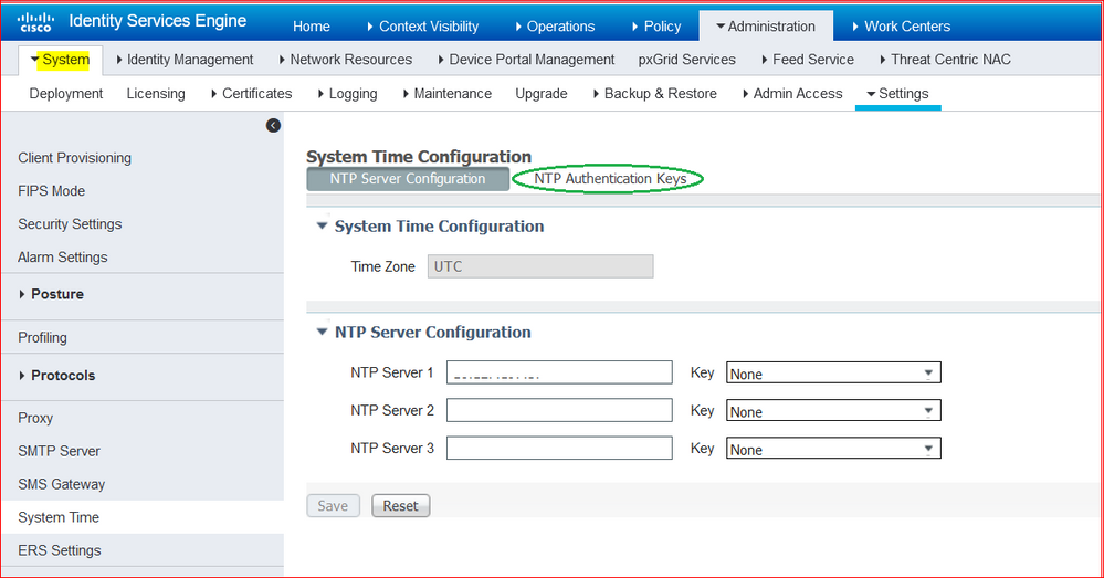 GUI di autenticazione NTP