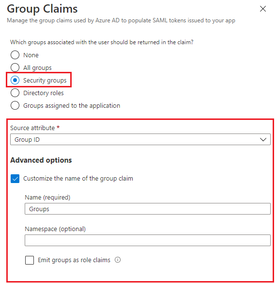 Select Security Groups