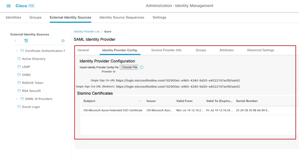 Identity Provider Configuration