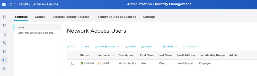 JSON User Account