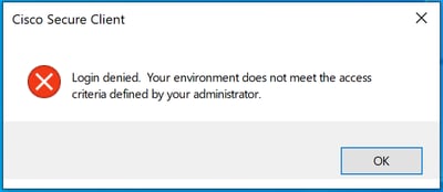 Cisco Secure Client error