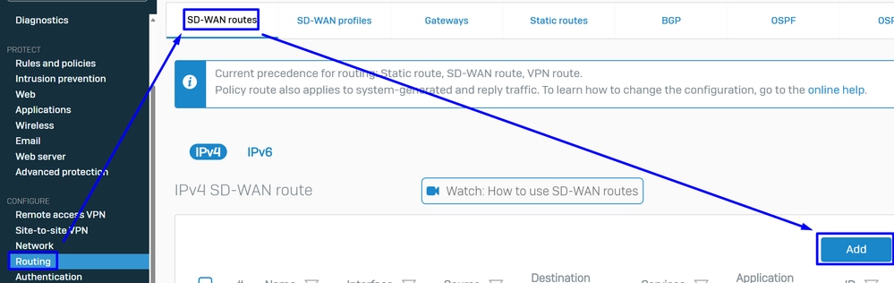 Sophos - SD-Wan 경로