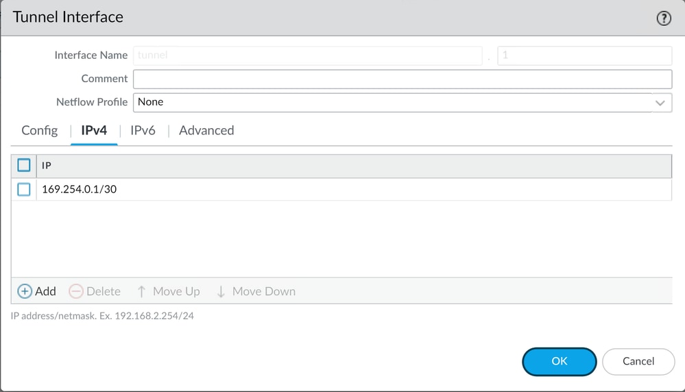 Palo Alto - Tunnel Interface - IPV4