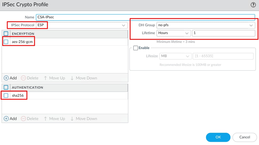 Palo Alto - IPsec Crypto Profile