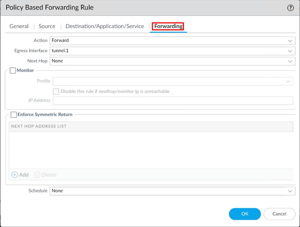 Palo Alto - Policy Based Forwarding - Routing