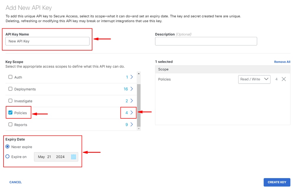 Create your API Key 3