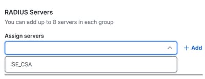 Radius-Server - Server zuweisen