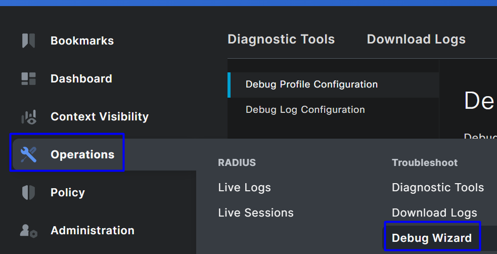 ISE - Debug-Assistent