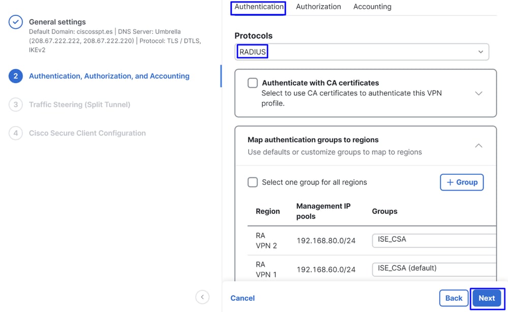 Sicherer Zugriff - RA-VPN - Authentifizierung