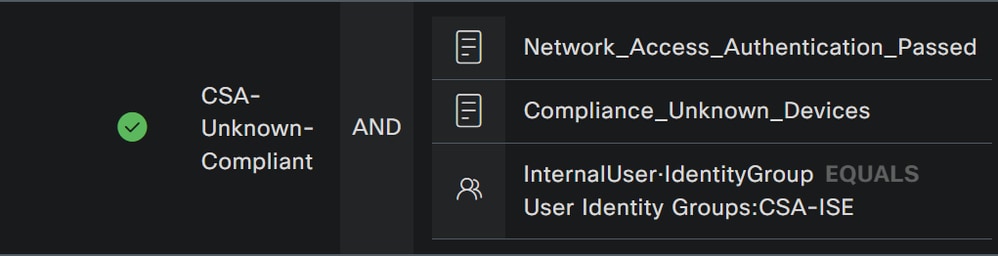 ISE - Conditions Studio - Compliant Unknown 2