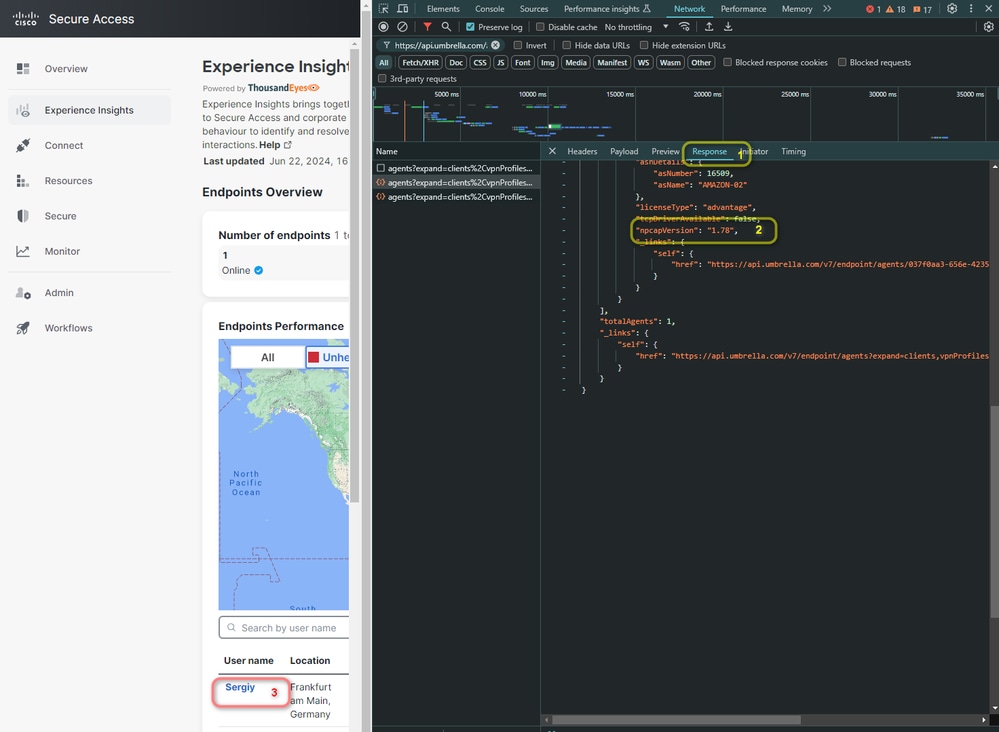 ThousandEyes - Problembehebung für Entwicklertools 3