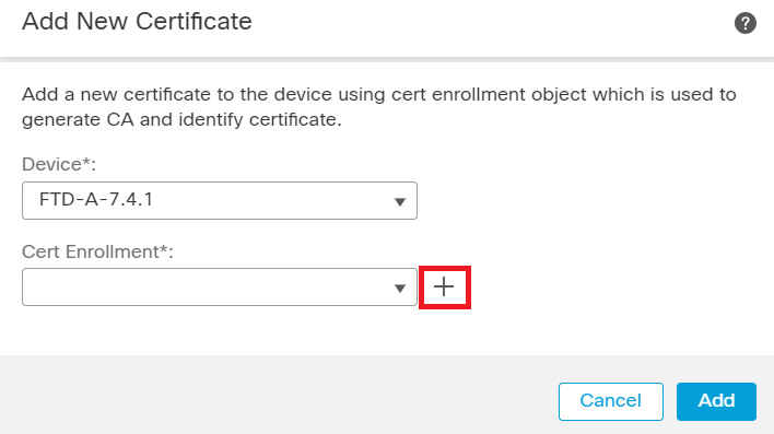 Add Cert Enrollment