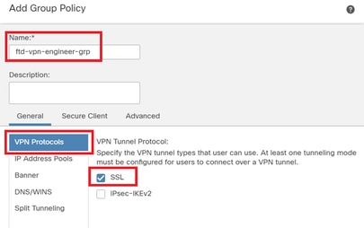 Group Policy for Engineer VPN Client