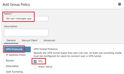 관리자 VPN 클라이언트에 대한 그룹 정책