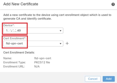 Bind Certificate to FTD