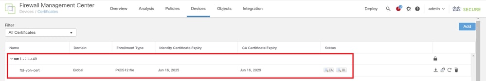 Status of Certificate Binding