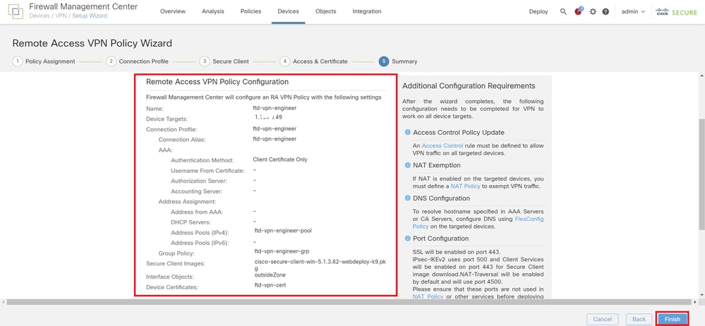 Details of Remote Access VPN Policy