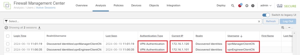 Confirm Active Session