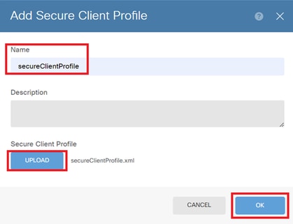 Add Secure Client Profile