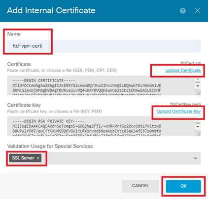 Details of Internal Certificate