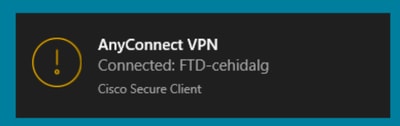 GUI após a personalização - Informações de VPN do sistema