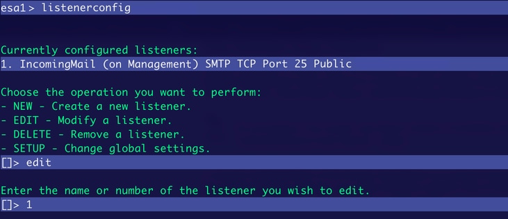 Configuración del Listener