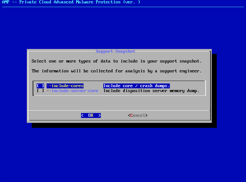 Navigate DOS-like menu then options then OK