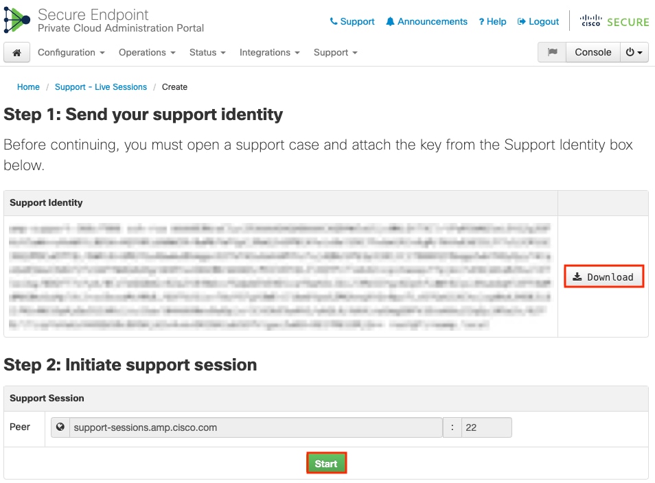 OPadmin portal Support identity displayed