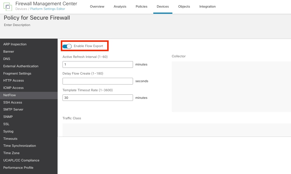 Ativando o NetFlow