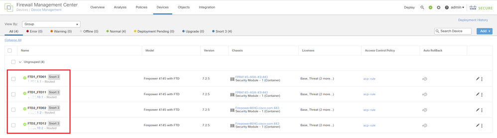 Confirm Instance Status In FMC