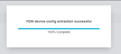 Extraction de la configuration terminée