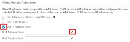 Ajouter un pool d'adresses IPv4