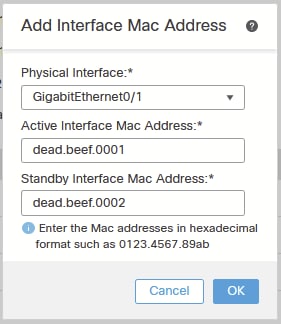 Criação de Endereço Mac de Interface