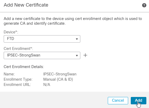 Add New Certificate