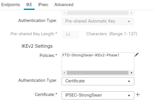 Create New VPN Topology - IKE