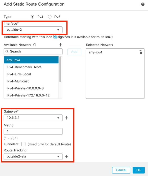 Configure Redundant Static Route