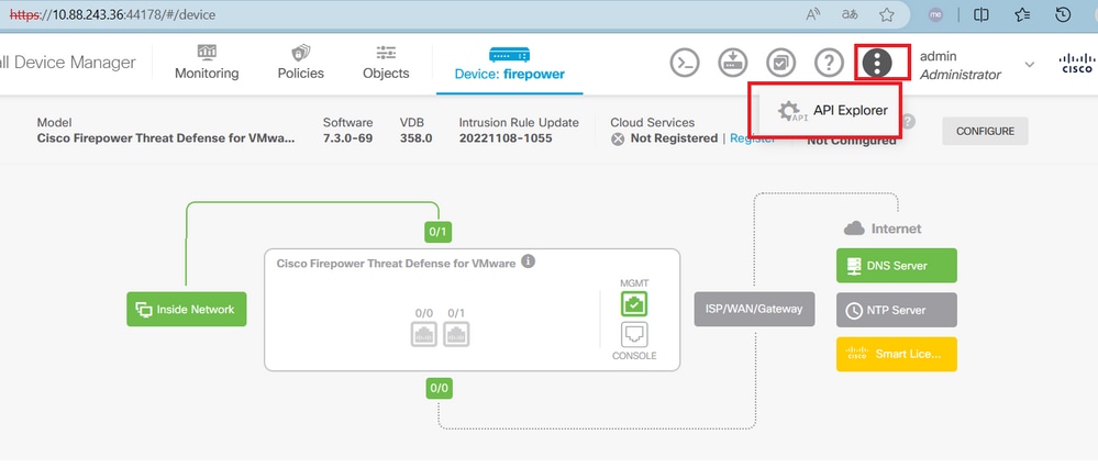 Access the FDM API Explorer