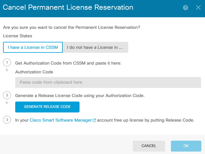 I Have a License in CSSM을 선택합니다.