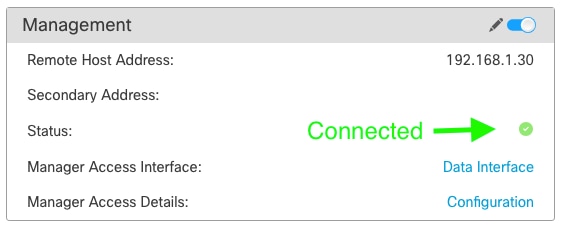 Verificar o status da conectividade de gerenciamento entre o FMC e o FTD