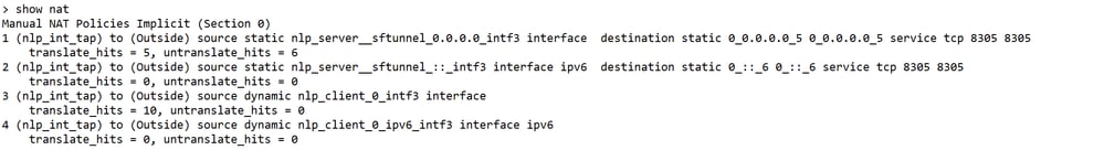 Configuration NAT sur FTD pour le trafic de gestion