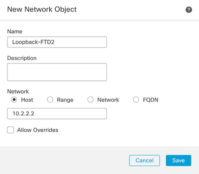 Afbeelding 10. Netwerkbestemming in de statische route configureren