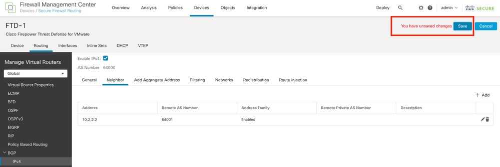 Image 19. Save the BGP Configuration