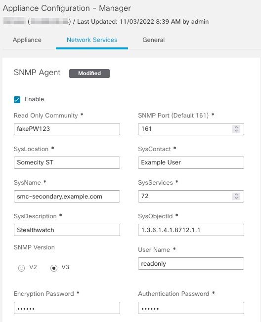 SNMPv3 Agent Configuration