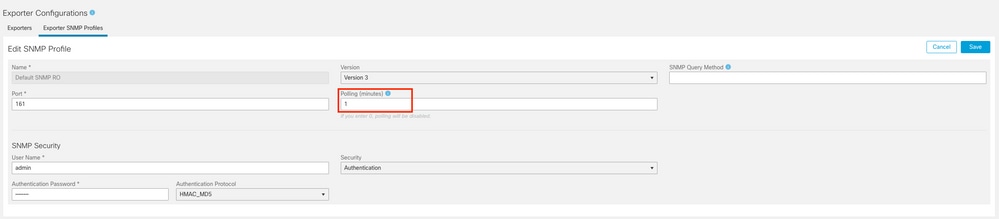 Config. 2 d'interrogation SNMP