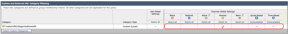 Image(이미지) - Action for Custom Category(맞춤형 카테고리에 대한 작업)를 선택합니다.