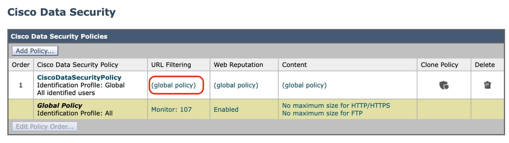 Image - Data Security choose URL filter