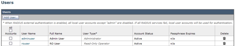 Configuration utilisateur dans SWA