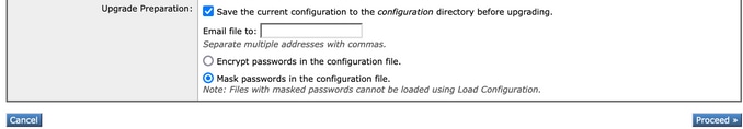 Konfigurations-Backup-Optionen