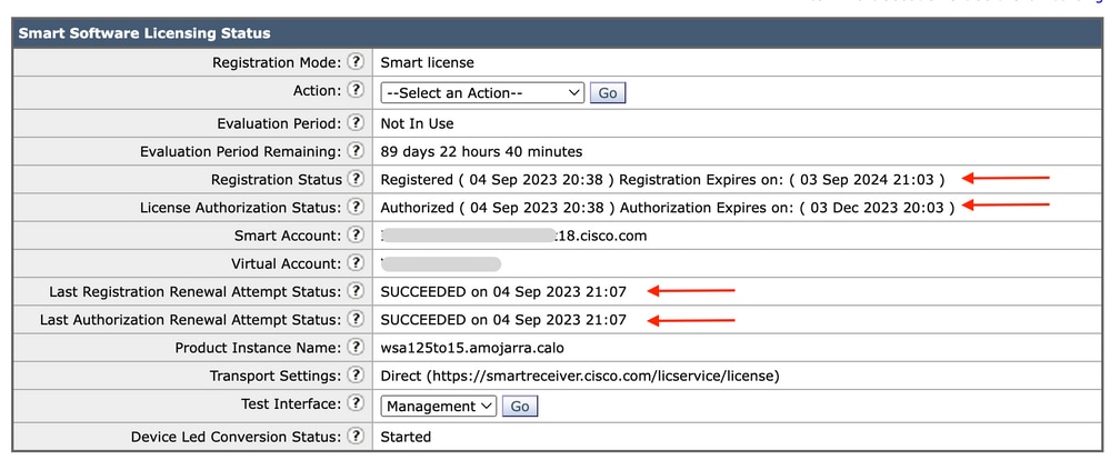 Immagine - Verifica della licenza Smart nella GUI